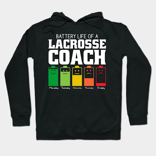 Battery Life Of A Lacrosse Coach Hoodie by Stay Weird